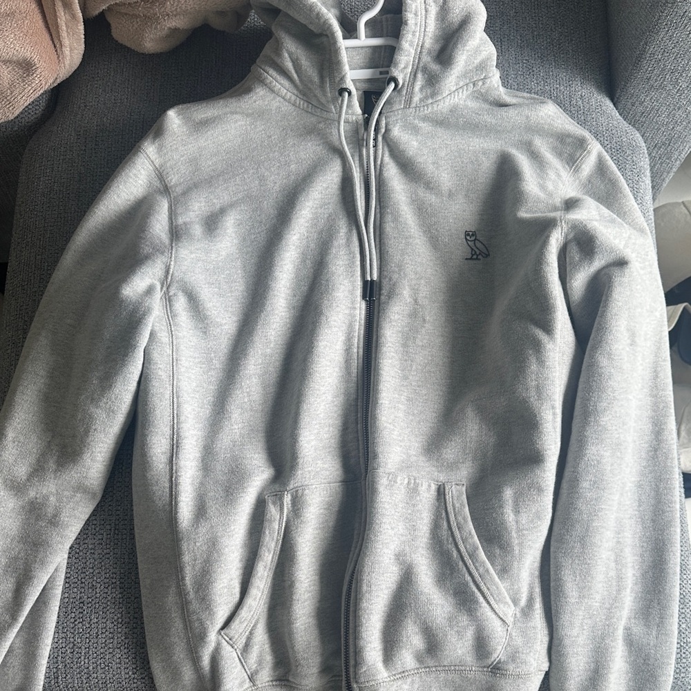 OVO Gray Zip-Up Hoodie